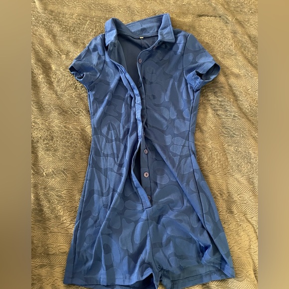 Blue one piece romper - Picture 3 of 8